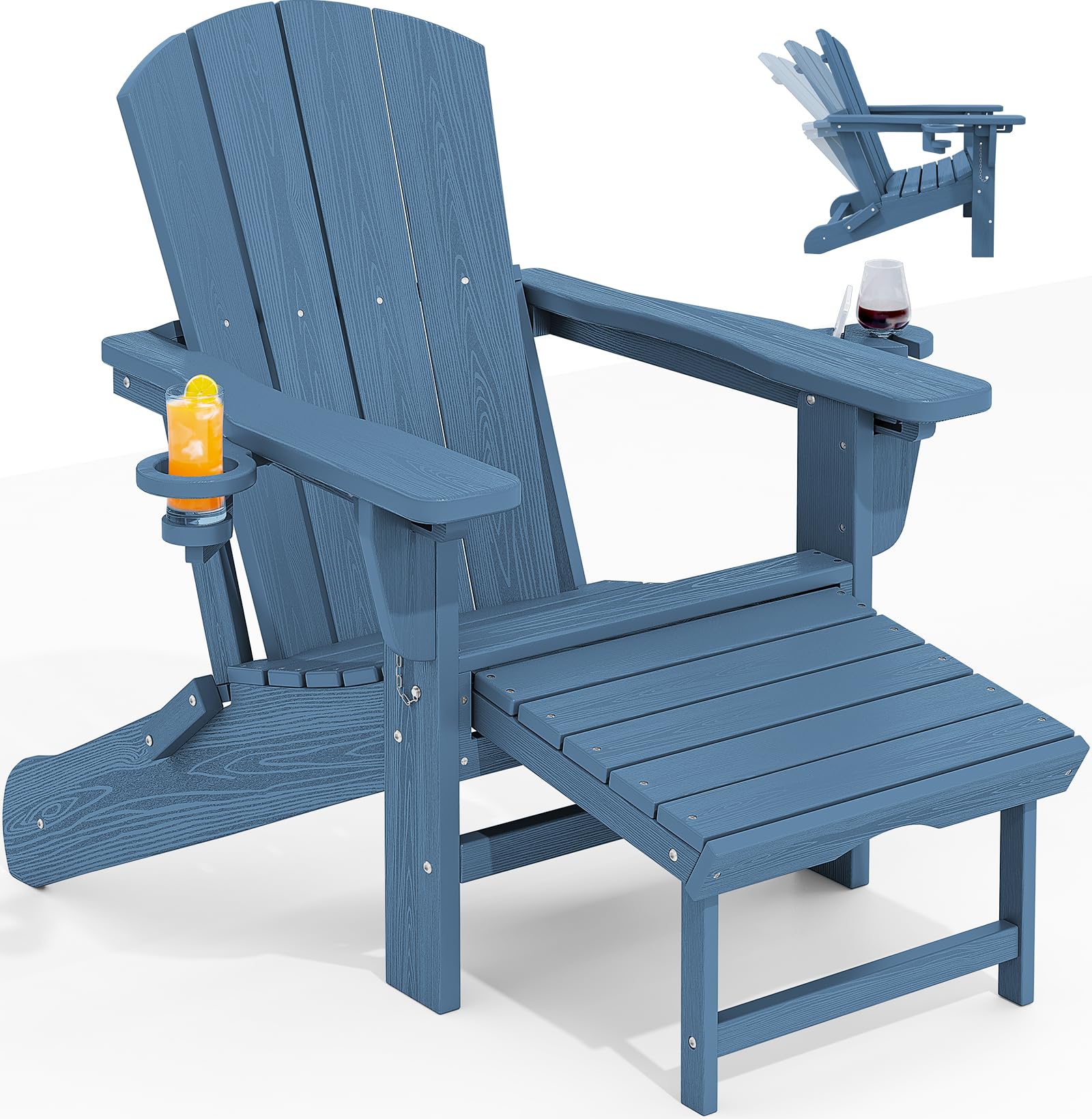 Amazon.com: KINGYES Folding Adjustable Adirondack Chair with